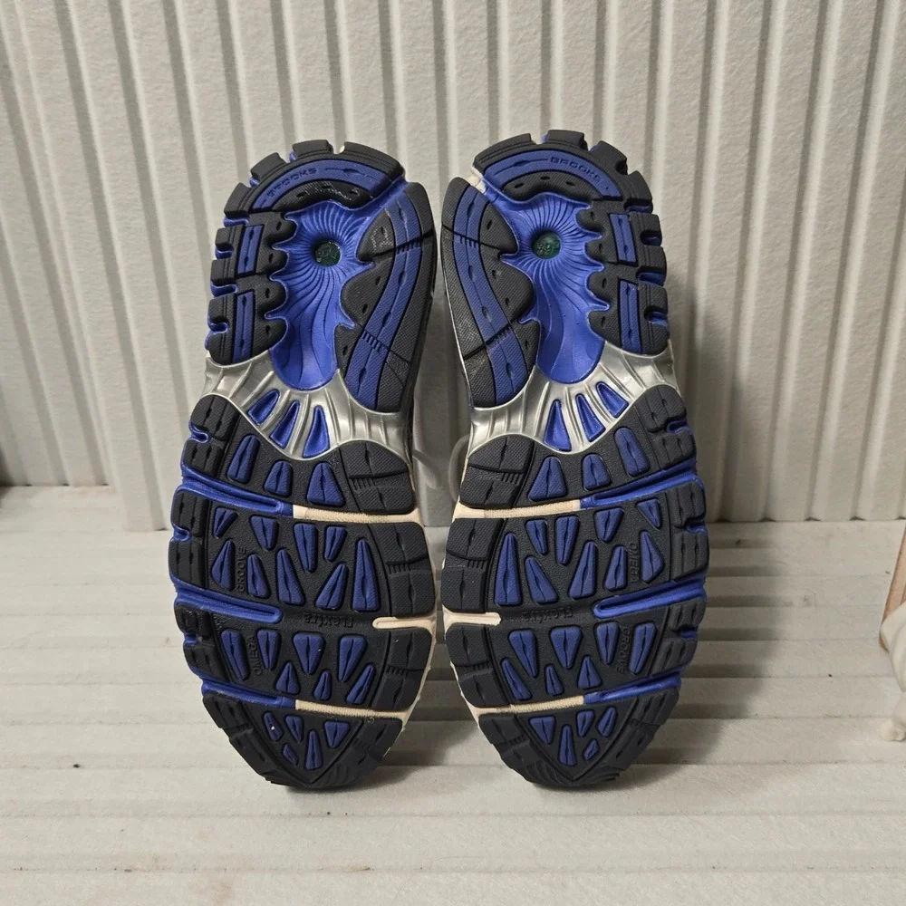 Brooks Ariel Womens Running Shoes Silver Blue Mesh Athletic Sneakers MoGo